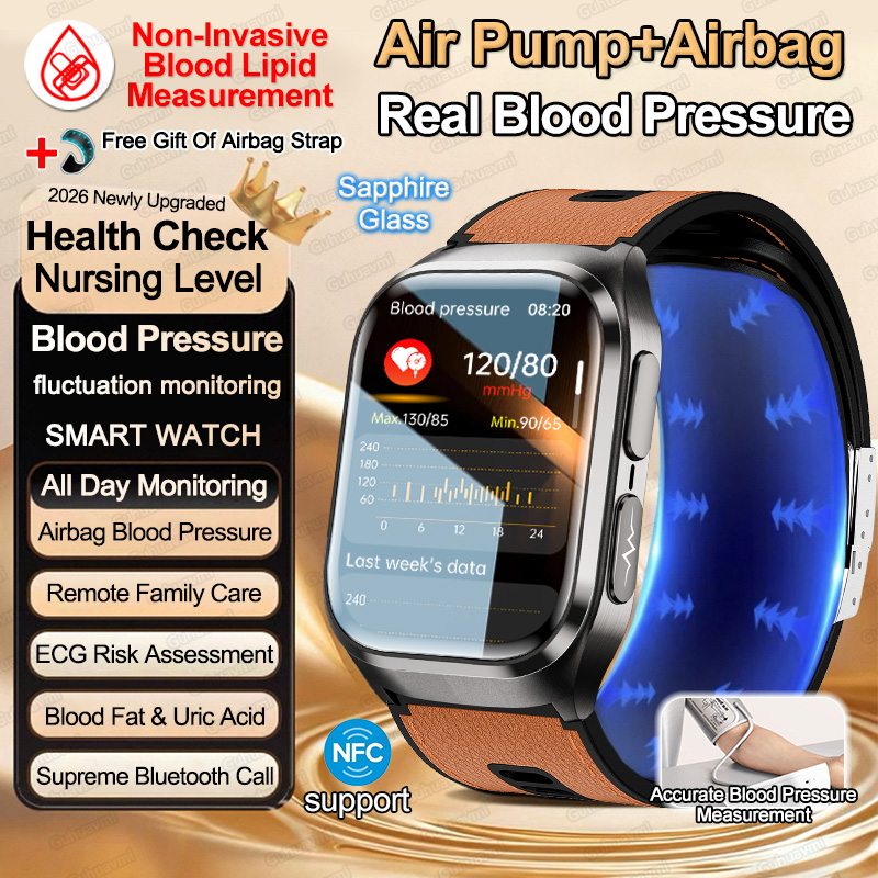 Fall Detection Watch - 2026 New Blood Pressure Air Pump