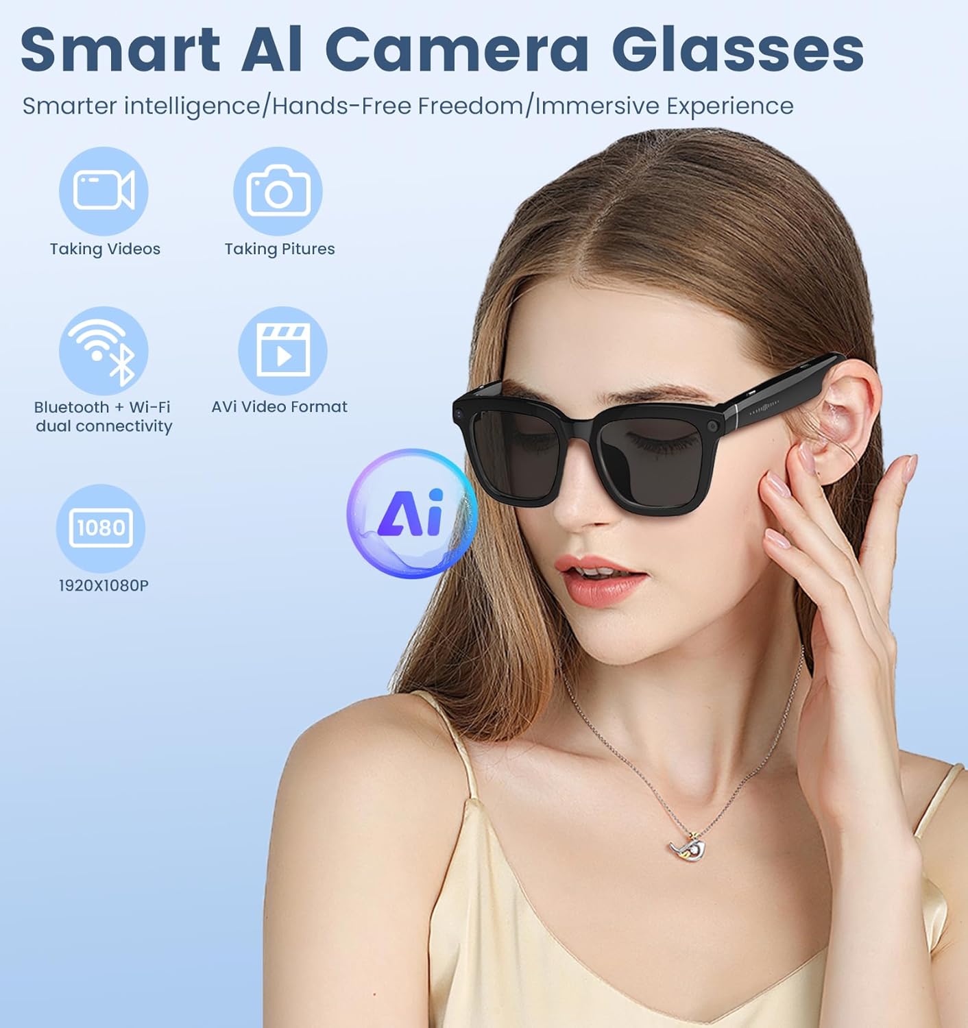 AI Smart Camera Glasses 1080P  – обзор и цена Smart Glasses Lens