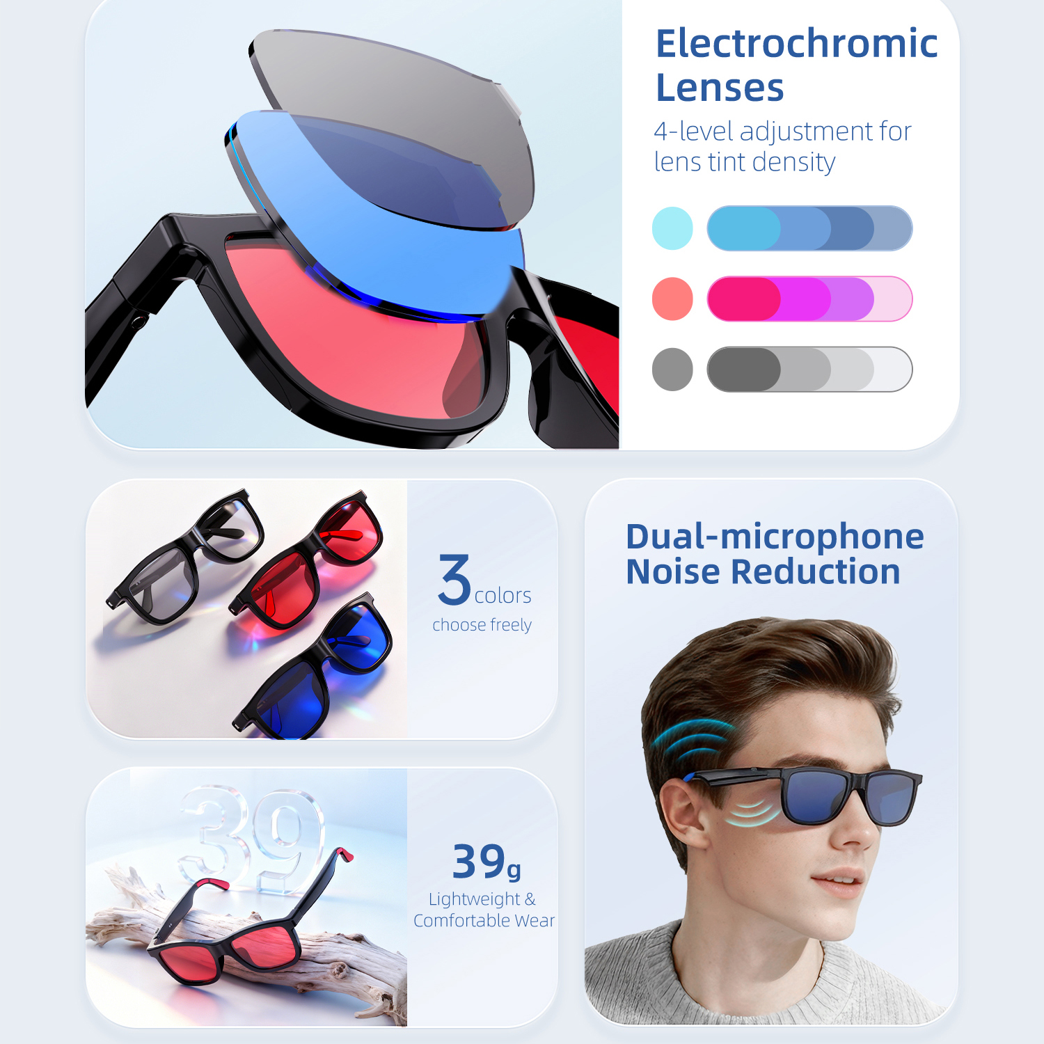 New AI Audio Glasses Electroch – обзор и цена Smart Glasses Lens