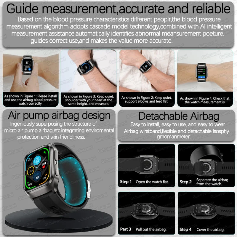 True Blood Pressure Smart Watc – обзор и цена Fall Detection Watch