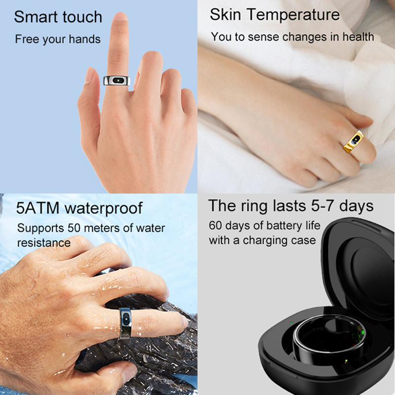 R08 Smart Ring Men Women With  – обзор и цена Temperature Ring Skin