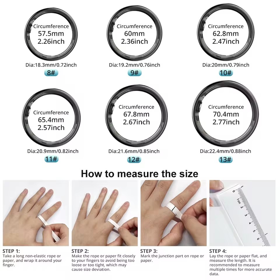 R09 Smart Ring Men Women with  – обзор и цена Temperature Ring Skin