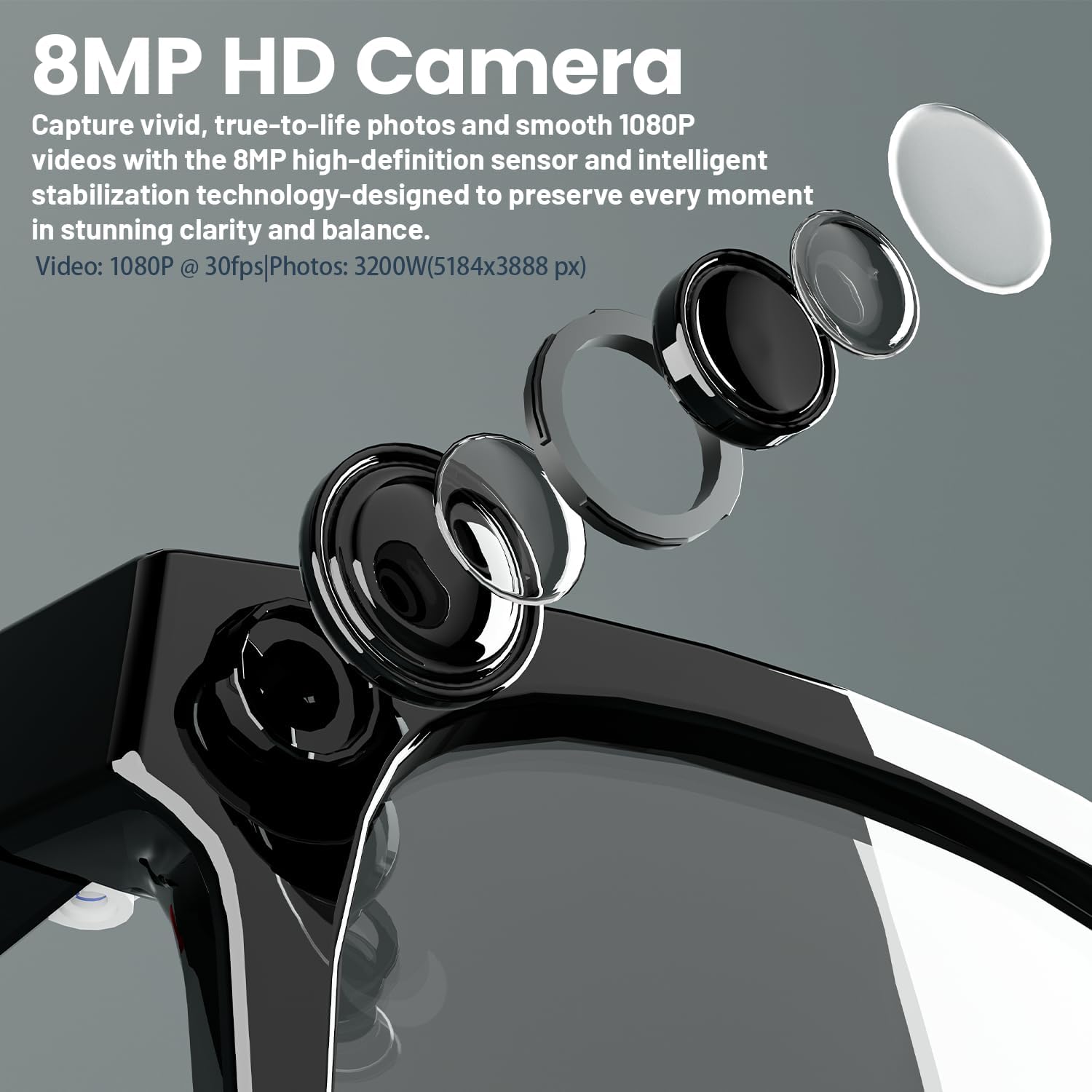 8MP AI Smart Glasses: 1080P Vi – обзор и цена Smart Glasses Lens