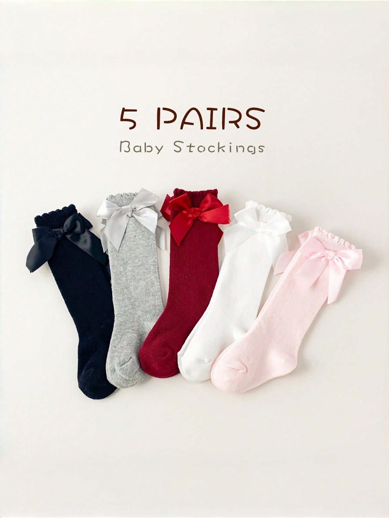 1/5 Pairs Baby Girls Bow Knee  – обзор и цена Baby Sock Oximeter