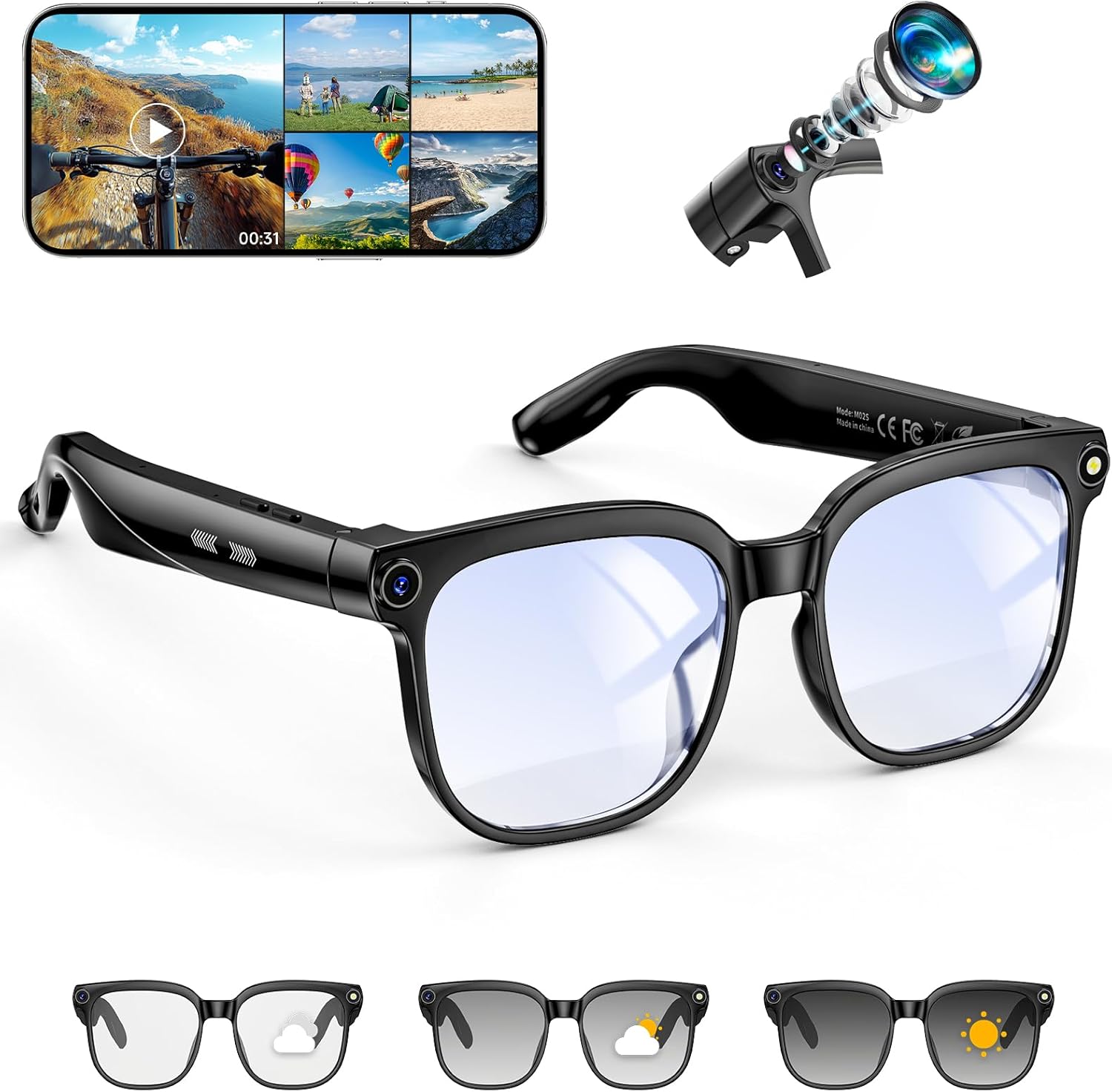8MP Camera Smart Glasses: 4K P – обзор и цена Smart Glasses Lens